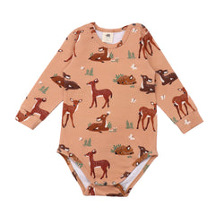 walkiddy - Langarm Body Baby Deers sonnenbraun