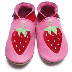 Krabbelschuhe Erdbeere Rose Pink