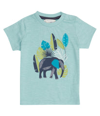 Sense Organics - IBON Shirt Light Teal - Elephant Print