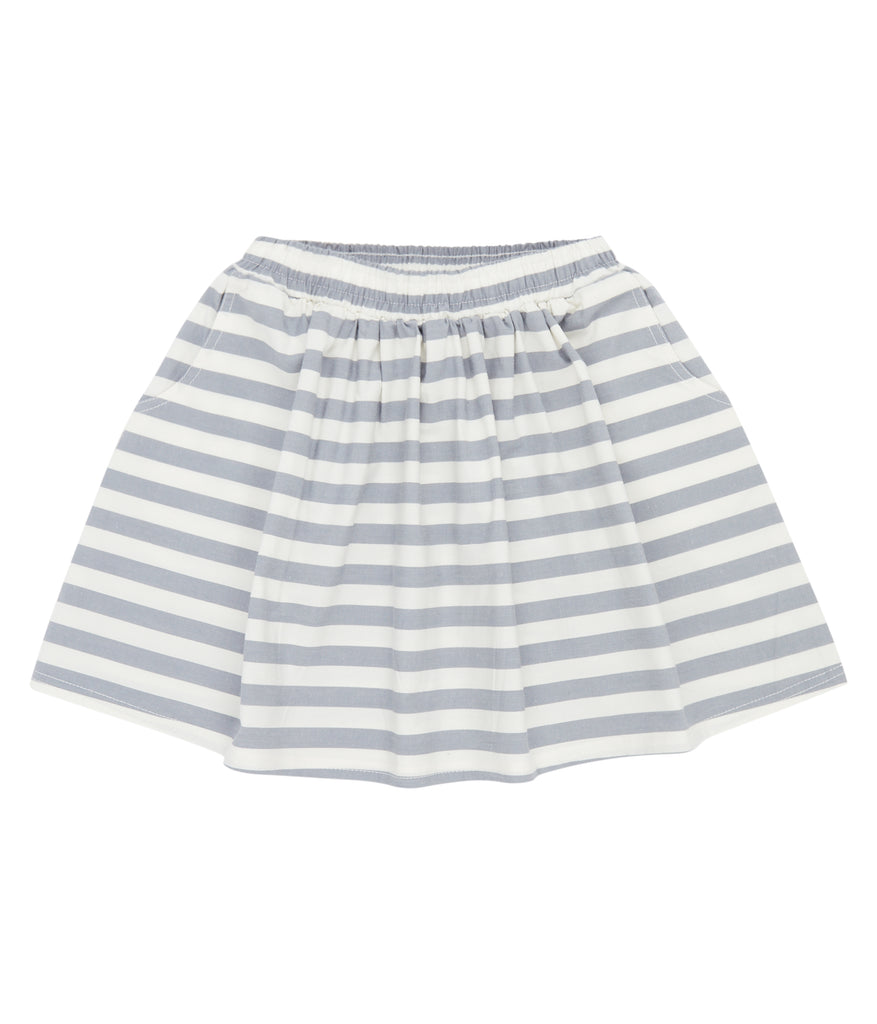 Sense Organics - EVIE Skirt Dusty Blue Stripes