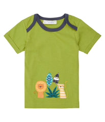 Sense Organics - TOBI Shirt Green - Lion Appliqué