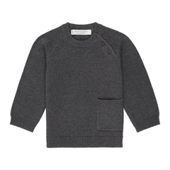 Sense Organics - VICTOR Baby Knitted Sweater Anthracite + Polar Bear