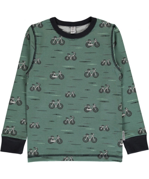 Maxomorra Shirt für Jungs langarm mit Fahrradmotiv - Bicycle