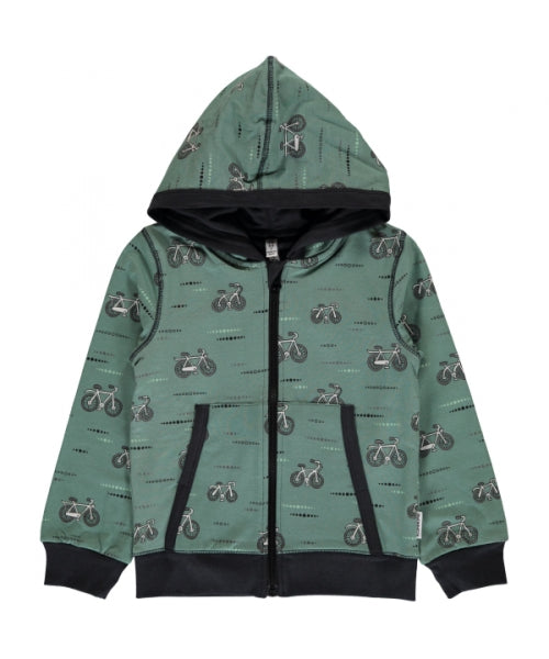 Maxomorra Hoodie Kapuzenjacke Bicycle mit Fahrrad-Print