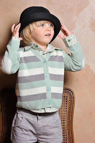 Cardigan Strickjacke Chaplin Streifen