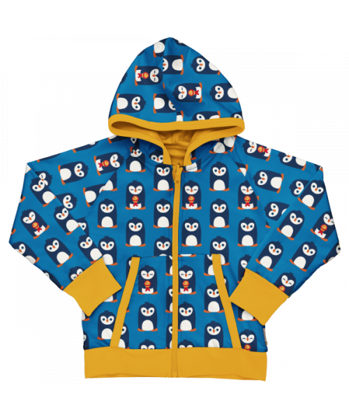maxomorra - Cardigan Hood Reversible ANTARCTIC PENGUIN