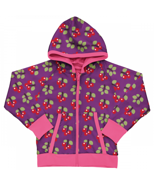 maxomorra - Cardigan Hood Reversible ARCTIC BERRY