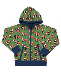 maxomorra - Cardigan Hood Reversible FARM TRACTOR