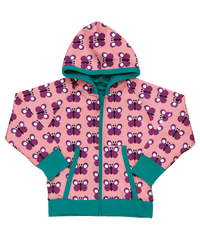 maxomorra - Cardigan Hood Reversible GARDEN BUTTERFLY