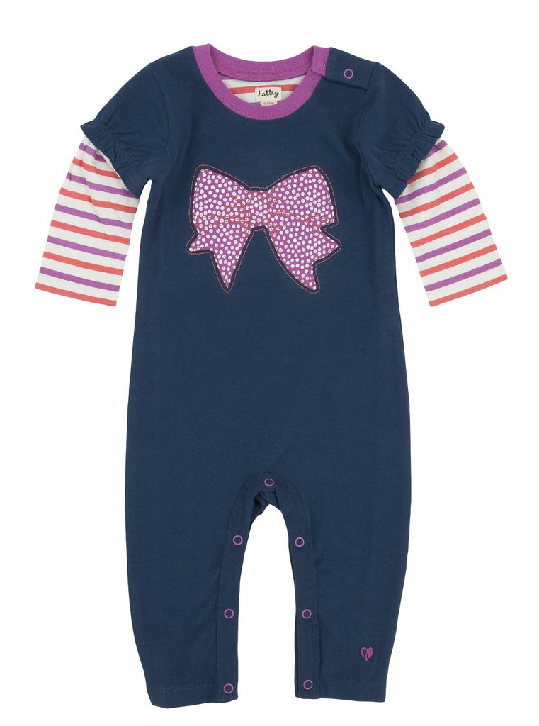 Baby Strampler / Schlafanzug Schleifen Party Bows