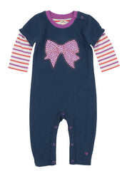 Baby Strampler / Schlafanzug Schleifen Party Bows