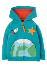 Frugi - HELFORD HOODY - CAMPER BLUE/SPACE