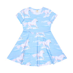 Walkiddy - White Horses Dress