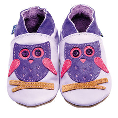 Krabbelschuhe Eule Hoot Lilac/Lavender