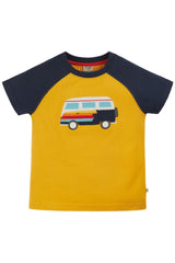 Frugi - Rafe Raglan T-shirt -  Bumblebee Camper