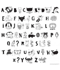 a little lovely company letter set abs animals black heldenkind