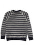 Sweatshirt STREIFEN blau/grau/weiß melange