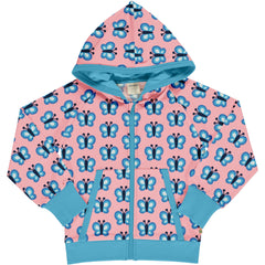 maxomorra Cardigan Hood  BLUEWING BUTTERFLY