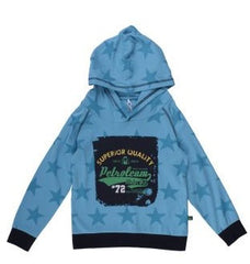 kapuzen-shirt jungen hoodie mit sternen in blau bei heldenkind