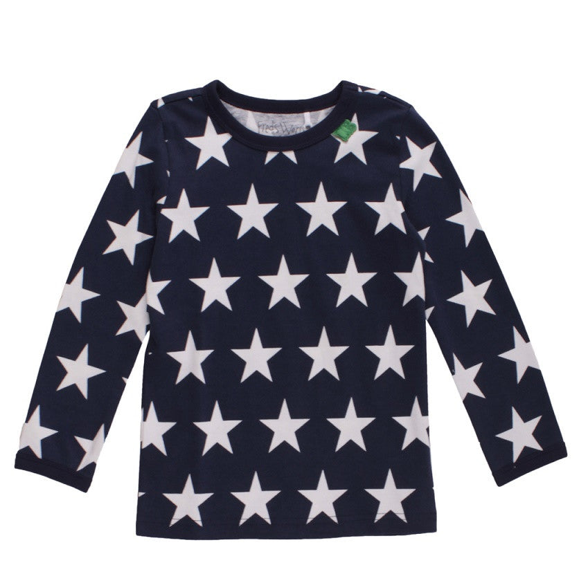 langarmshirt blau mit sternen bei heldenkind