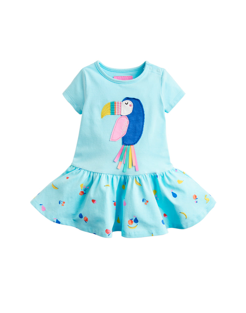 Tom Joules Kleid Aqua Fruit Toucan