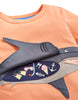 Tom Joules Shirt Orange Shark applikation