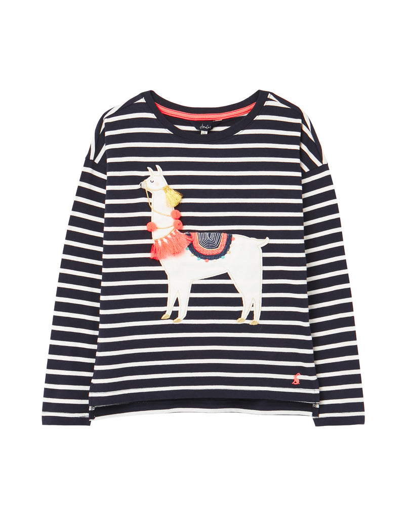 Joules - Lorelle Drop Shoulder Shirt Navy Llama