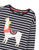 Joules - Lorelle Drop Shoulder Shirt Navy Llama