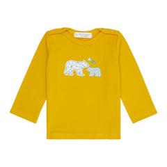 Sense Organics - LUNA Baby Shirt langarm Mustard + Polar Bear