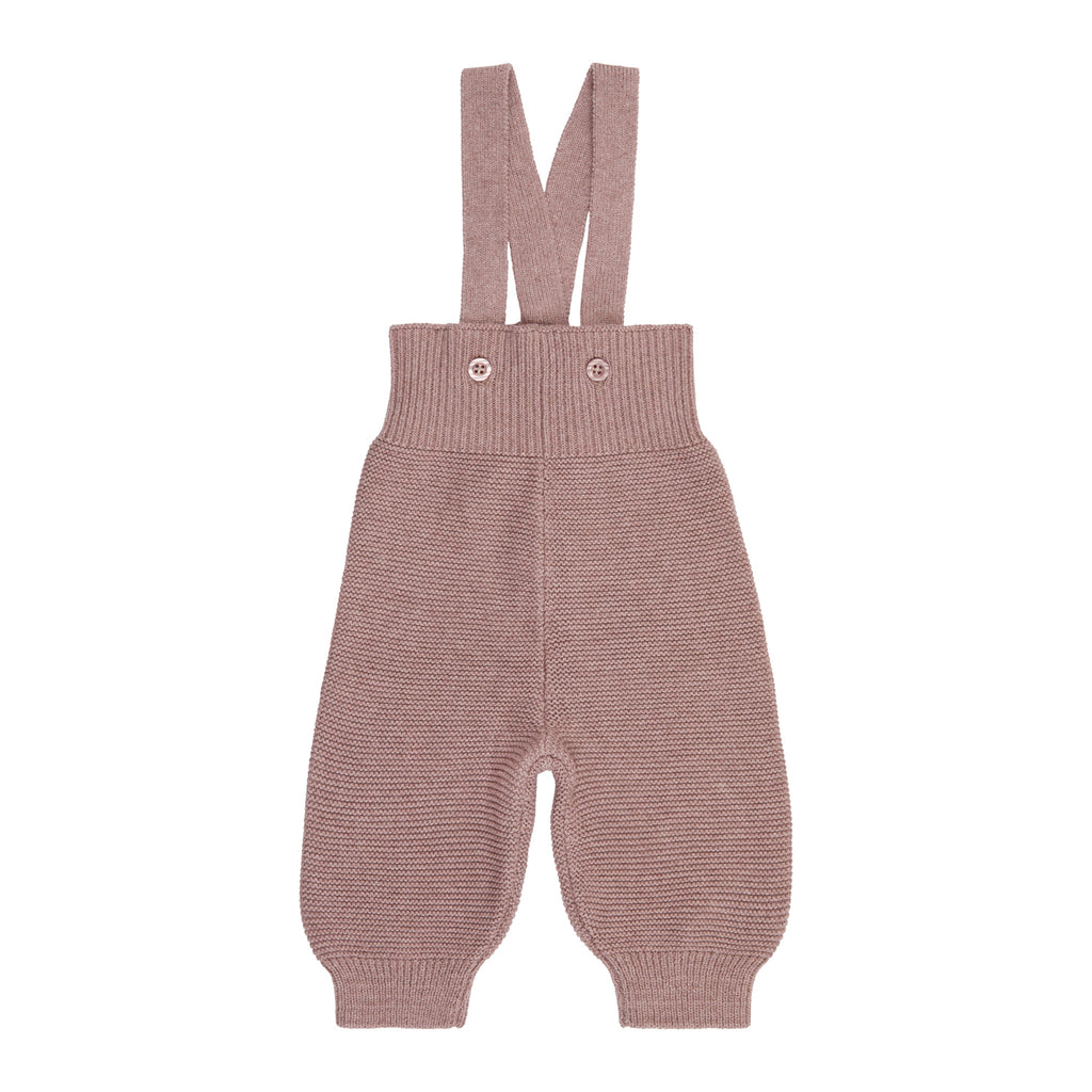 Sense Organics - FLORIN Baby Knitted Dungarees Woodrose