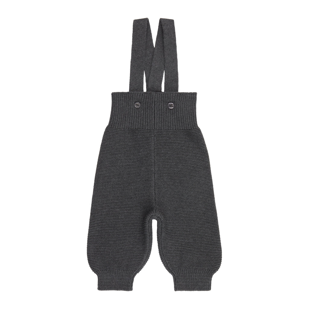 Sense Organics - FLORIN Baby Knitted Dungarees Anthracite