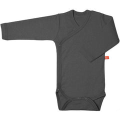 Baby Wickelbody Dark Grey Langarm