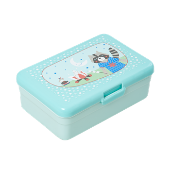 rice lunchbox blau mit waschbär bei heldenkind