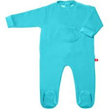 Frühchen Pyjama Strampler Aqua Velour