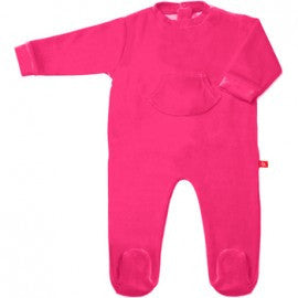 Baby Strampler Pyjama Fuchsia Velour