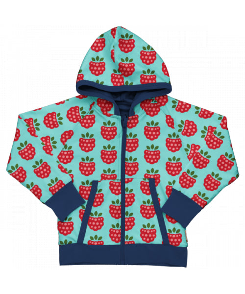 maxomorra - Cardigan Hood Reversible RASPBERRY