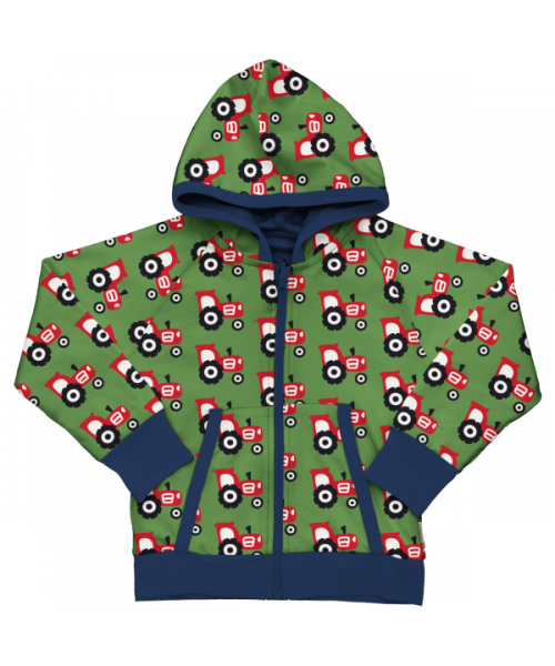 maxomorra - Cardigan Hood Reversible FARM TRACTOR