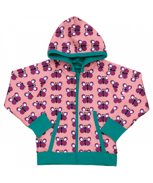 maxomorra - Cardigan Hood Reversible GARDEN BUTTERFLY