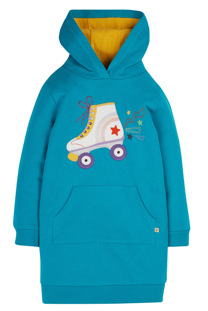 Frugi - HARRI HOODY DRESS - CAMPER BLUE ROLLER-SKATE