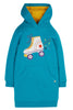 Frugi - HARRI HOODY DRESS - CAMPER BLUE ROLLER-SKATE