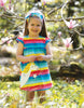 Frugi Flamingo multi Strip Kleid - Little Lola Dress GOTS zertifiziert