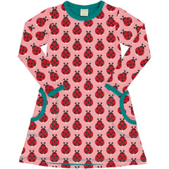 maxomorra - Dress langarm Ladybug