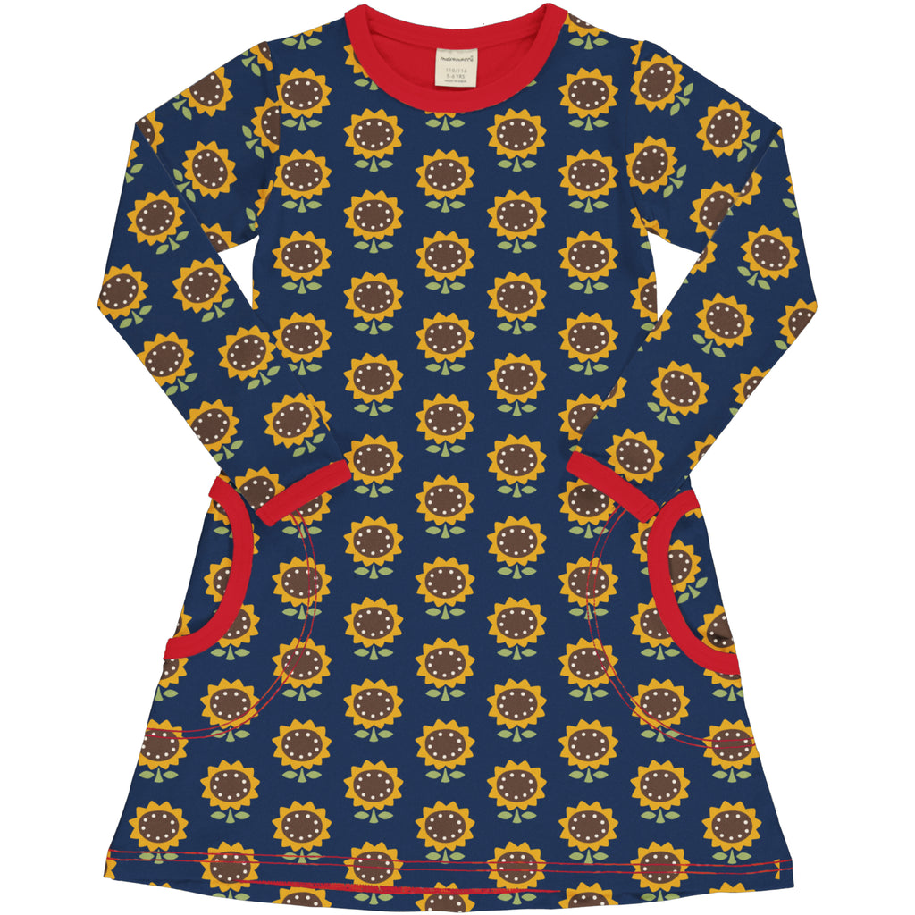 maxomorra - Dress langarm Sunflower