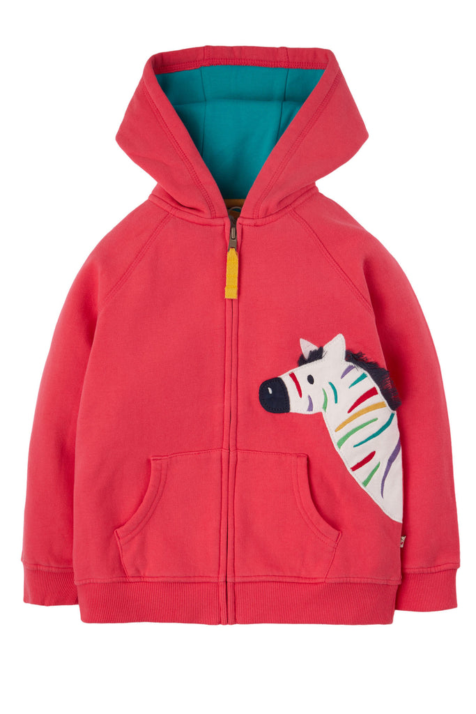 Frugi - HAYLE HOODY - WATERMELON/ZEBRA