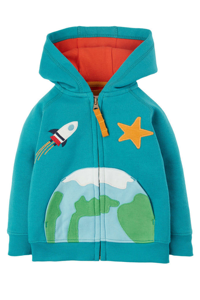 Frugi - HELFORD HOODY - CAMPER BLUE/SPACE