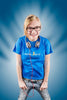 "Heldenkind" Kinder Shirt Kurzarm Blau Bio-Baumwolle