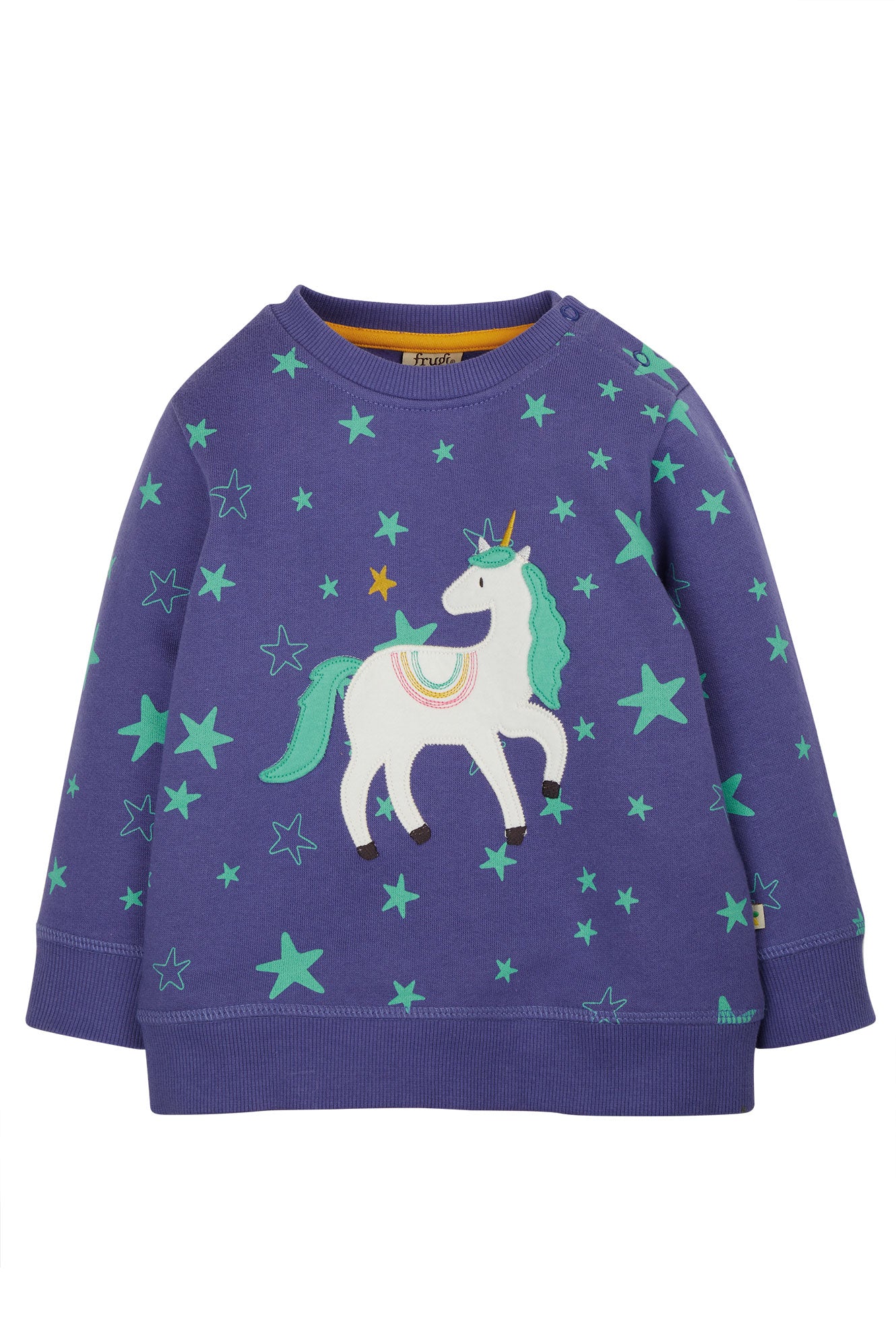 Frugi - Sammy Sweatshirt - Mussel Cosmic Star Unicorn – Heldenkind