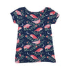 walkiddy - Tunika Pinky Birds Dunkel Blau