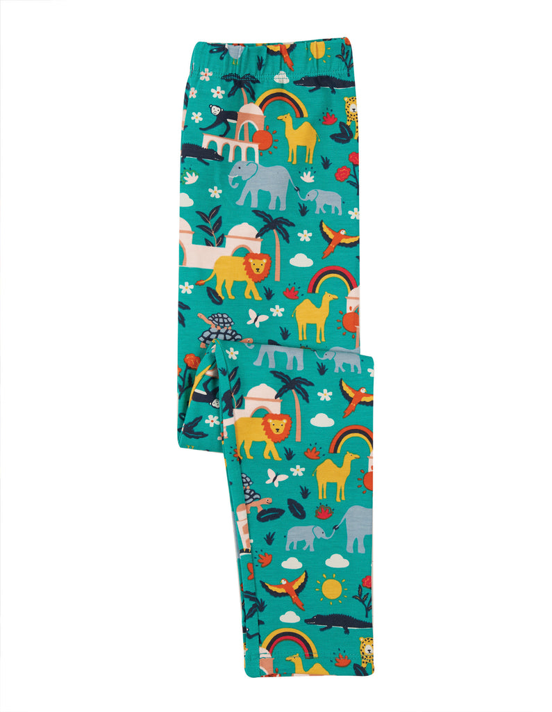 Frugi Libby Printed Leggings -  Jewel India