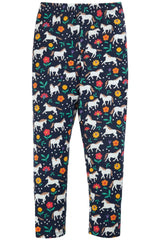 Frugi - Libby Printed Leggings -  Indigo Wild Horses